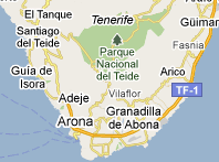 Mapa de Sur de Tenerife