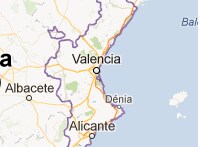 Mapa de Comunidad Valenciana