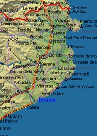 Mapa de Costa Brava