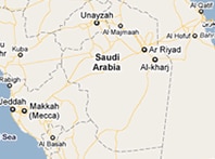 Mapa de Arabia Saud