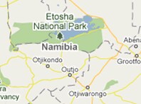 Mapa de Namibia