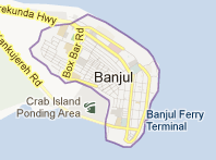 Mapa de Banjul