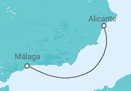 Itinerario del Crucero España - Pullmantur
