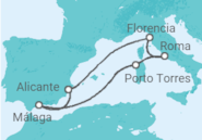 Itinerario del Crucero Leyendas del Mediterráneo - Pullmantur