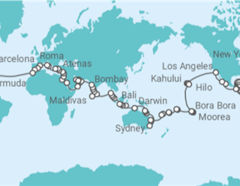 Itinerario del Crucero Vuelta al mundo 2027 - Regent Seven Seas