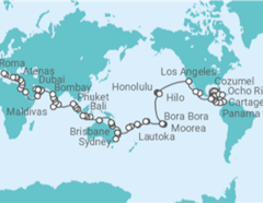 Itinerario del Crucero Vuelta al mundo 2027 - Regent Seven Seas