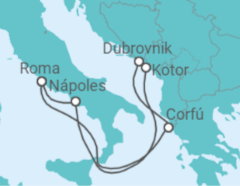 Itinerario del Crucero Mediterráneo y Adriático - Princess Cruises
