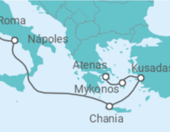 Itinerario del Crucero Mediterráneo con Islas Griegas y Turquía - Princess Cruises