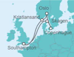 Itinerario del Crucero Escandinavia - Princess Cruises