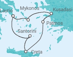 Itinerario del Crucero Icónicas Islas Griegas   - Celestyal Cruises