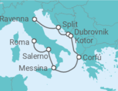 Itinerario del Crucero Italia, Grecia y Croacia  - NCL Norwegian Cruise Line