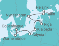Itinerario del Crucero Alemania, Polonia, Lituania, Letonia, Suecia, Estonia - NCL Norwegian Cruise Line