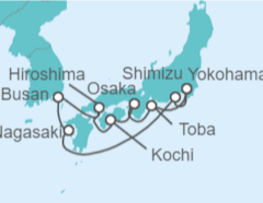Itinerario del Crucero Explorando Japón - Princess Cruises