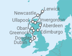 Itinerario del Crucero Reino Unido - Azamara