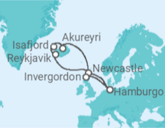 Itinerario del Crucero Reino Unido, Islandia - MSC Cruceros