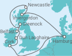 Itinerario del Crucero Irlanda, Reino Unido - MSC Cruceros