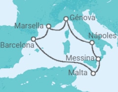Itinerario del Crucero Malta, España, Francia - MSC Cruceros
