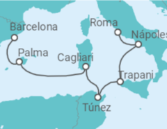 Itinerario del Crucero Tradiciones del Mediterráneo - Silversea