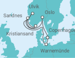 Itinerario del Crucero Alemania, Noruega - MSC Cruceros