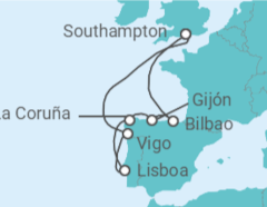 Itinerario del Crucero Estilo español y eclipse solar - Royal Caribbean