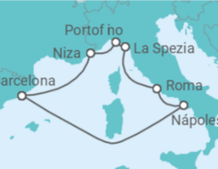 Itinerario del Crucero Francia y la Riviera Italiana - Celebrity Cruises