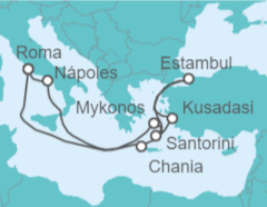 Itinerario del Crucero Grecia, Turquía, Italia - Celebrity Cruises