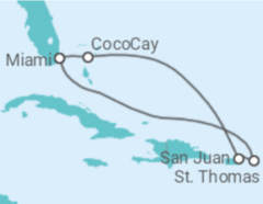 Itinerario del Crucero Islas Vírgenes - EEUU, Puerto Rico - Royal Caribbean