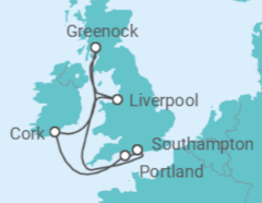 Itinerario del Crucero Reino Unido e Irlanda - Disney Cruise Line