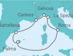 Itinerario del Crucero Bellezas del Mediterráneo - MSC Cruceros