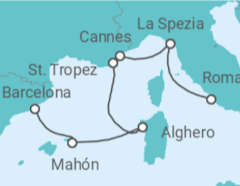 Itinerario del Crucero España, Francia, Italia - Explora Journeys