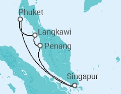Itinerario del Crucero Malasia, Tailandia - Royal Caribbean
