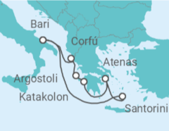 Itinerario del Crucero Sabores griegos  - MSC Cruceros