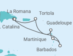 Itinerario del Crucero Surcando el Sur del Caribe I - MSC Cruceros