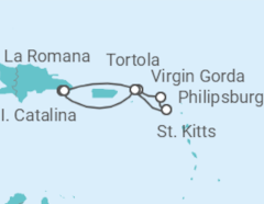 Itinerario del Crucero Surcando el Sur del Caribe II - MSC Cruceros