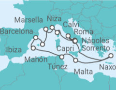 Itinerario del Crucero Un largo viaje lleno de espectacular serenidad, vistas a las montañas y espíritu mítico - Explora Journeys