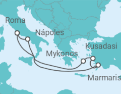 Itinerario del Crucero Ruta de los Tres Imperios - MSC Cruceros