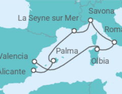 Itinerario del Crucero Armonía de colores y sabores - Costa Cruceros
