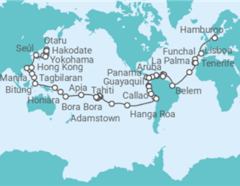 Itinerario del Crucero Vuelta al mundo  I - Nicko Cruises