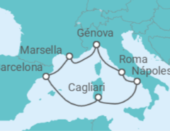 Itinerario del Crucero La música del mar  - Costa Cruceros