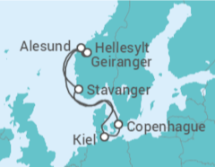 Itinerario del Crucero Valor vikingo  - Costa Cruceros