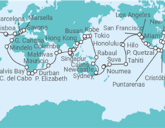 Itinerario del Crucero Vuelta al mundo - Costa Cruceros