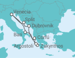 Itinerario del Crucero Bahías de ensueño - Costa Cruceros