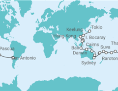 Itinerario del Crucero Tramo de Vuelta al mundo. De Japón a Chile - Costa Cruceros