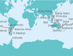 Itinerario del Crucero Tramo de vuelta al mundo. De Hong Kong a Buenos Aires - Costa Cruceros