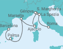 Itinerario del Crucero Mediterráneo Occidental con Italia - Princess Cruises