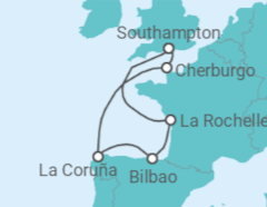 Itinerario del Crucero España, Francia - Con vuelos - MSC Cruceros