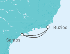 Itinerario del Crucero Brasil - MSC Cruceros