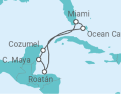 Itinerario del Crucero Caribe Occidental - MSC Cruceros