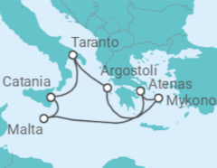 Itinerario del Crucero De la pizzica al sirtaki + Atenas - Costa Cruceros