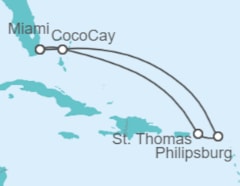 Itinerario del Crucero Caribe Oriental y Perfect Day - Royal Caribbean